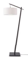 GOOD&MOJO Vloerlamp 'Andes' Bamboe en Eco linnen, 176cm, kleur Wit