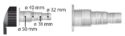 Europond Slangpilaar 3-traps 63mm - Geschikt voor Xclear/Aquaforte/Jumbo Tech/Blue Lagoon