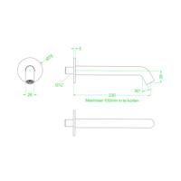 Baduitloop IVY Zwart Chroom PVD Baduitloop IVY Zwart Chroom PVD