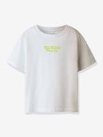 Ruimvallend t-shirt voor jongens met vakantieprint NAME IT grijs