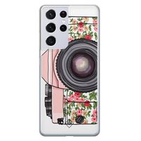 Samsung Galaxy S21 Ultra siliconen telefoonhoesje - Hippie camera