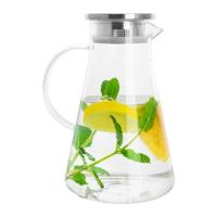 Krumble Karaf met filter, handvat en aluminium deksel - 1,8 L - Glas