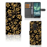 Nokia 7.2 | Nokia 6.2 Hoesje Gouden Bloemen