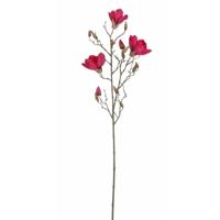Mica Decorations Kunstbloemen Magnolia takken - 88 cm - roze - Kunst zijde - Boeket - stelen