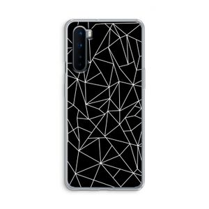 Geometrische lijnen wit: OnePlus Nord Transparant Hoesje