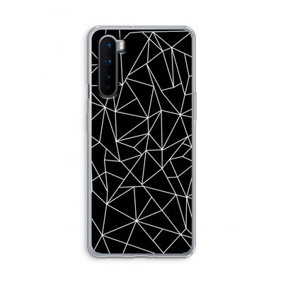 Geometrische lijnen wit: OnePlus Nord Transparant Hoesje