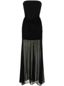 David Koma robe bustier à coupe longue - Noir