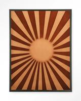 Urban Cotton Wandkleed 'Sunny Side' 110 x 145cm in Floating Frame - black