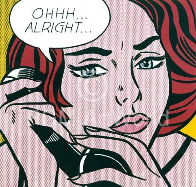 Kunstdruk Roy Lichtenstein - Oh Alright 35.5x28cm