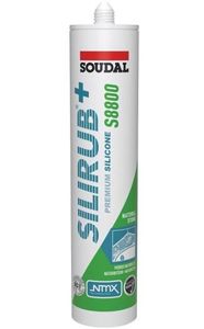 Soudal Silirub+ S8800 | Natuursteen | Siliconenkit | Transparant Grijs | 300 ml - 123473