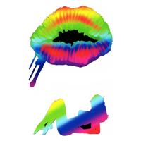 Rozanna's Violins Guitar Decal Sexy Lips & Woman Multicolor - Aanbieding, op = op