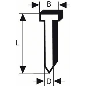 Nagel met verzonken kop SK64 30G, 1,6 mm, 30 mm, verzinkt 2500 stuk(s) Bosch Accessories 2608200501 Afm. (l x b) 30 mm x 1.6 mm