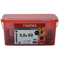 pgb-Europe - HAPAX hardhoutschroeven 5x60 A2 (set)/emmer - HAP020A00SET060M