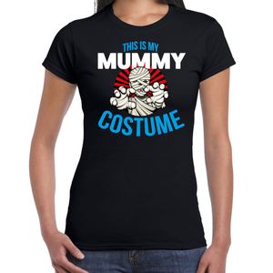 Mummy costume halloween verkleed t-shirt zwart voor dames