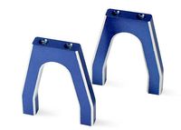 Servo mounts, throttle/ brake (machined aluminum) (blue) (f&r)/ machine screws (8) - thumbnail