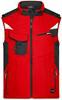 James & Nicholson JN845 Workwear Softshell Vest -STRONG- - Red/Black - 5XL