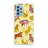 Cute Tigers and Leopards: Samsung Galaxy A73 Transparant Hoesje