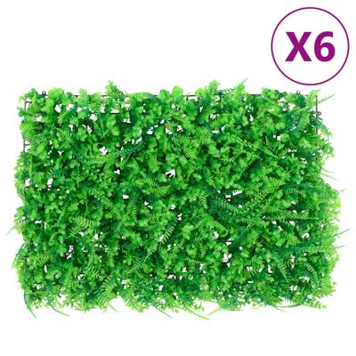 VidaXL Hek met kunstvarenblad 6 st 40x60 cm groen