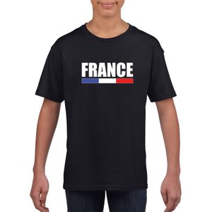 Zwart Frankrijk supporter t-shirt voor kinderen