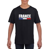 Zwart Frankrijk supporter t-shirt voor kinderen