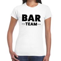 Bar team / personeel tekst t-shirt wit dames