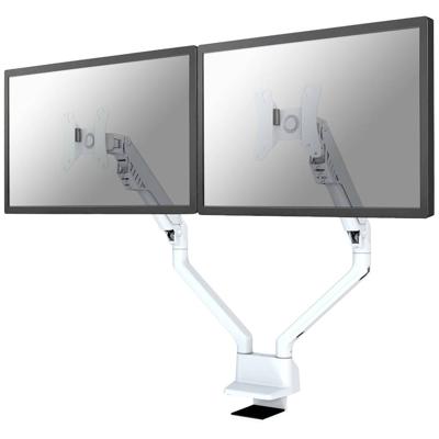 Neomounts FPMA-D750DWHITE2 Monitor-tafelbeugel 2-voudig 25,4 cm (10) - 81,3 cm (32) Wit Kantelbaar en zwenkbaar, In hoogte verstelbaar, Roteerbaar