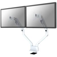 Neomounts FPMA-D750DWHITE2 Monitor-tafelbeugel 2-voudig 25,4 cm (10) - 81,3 cm (32) Wit Kantelbaar en zwenkbaar, In hoogte verstelbaar, Roteerbaar
