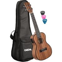 Cascha HH2035E Premium Mahogany E/A concert ukelele set