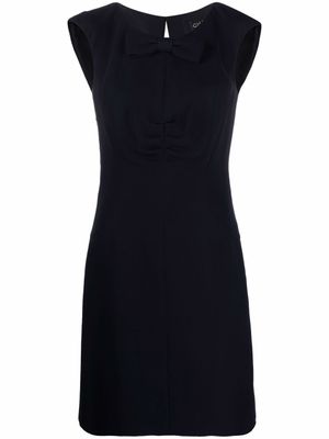 CHANEL Pre-Owned robe sans manches à détail de nœud (2008) - Bleu