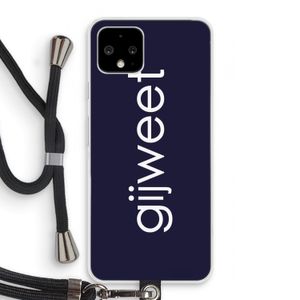 Gijweet: Pixel 4 Transparant Hoesje met koord