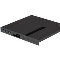 Silverstone FPS01 I/O ports paneel Zwart
