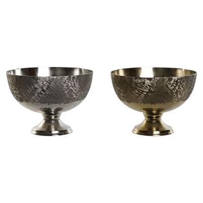 Tafeldecoratie DKD Home Decor Gouden Zilverkleurig Modern 25 x 25 x 18 cm (2 Stuks)
