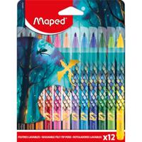 Viltstift maped dragon set 12 kleuren