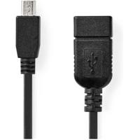 Nedis CCGB60315BK02 USB Adapter USB-kabel USB 2.0 USB A Zwart - thumbnail