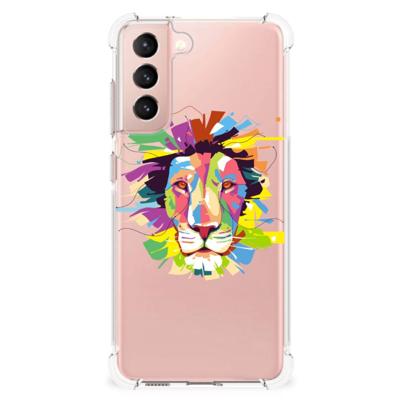 Samsung Galaxy S21 FE Stevig | Bumper Hoesje | Lion Color Samsung Galaxy S21 FE Stevig | Bumper Hoesje | Lion Color