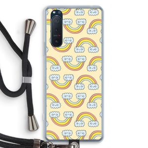 Regenboog: Sony Xperia 5 II Transparant Hoesje met koord
