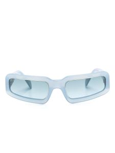 Ferragamo Pre-Owned lunettes de soleil rectangulaires (années 2000) - Bleu