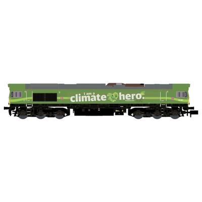 KATO K10835 N diesellocomotief Class 66 DB Cargo/Climate Hero, EP.VI.