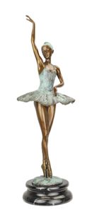 BRONZEN BEELD VAN EEN BALLERINA