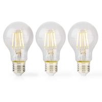 Nedis LED-Filamentlamp E27 | A60 | 7 W | 806 lm | 2700 K | 3 stuks | 1 stuks - LBFE27A602P3 LBFE27A602P3 - thumbnail