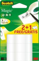 Scotch Magic plakband Ft 19 mm x 15 m 2 + 1 gratis