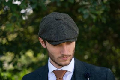 Archie Cap | Bosgroen | 8-panelen | 100% Wol Twill | Peaky Blinders