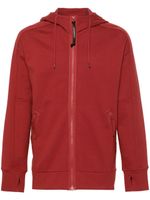 C.P. Company hoodie zippé à détail de verres - Rouge