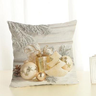 Kerst decoratie katoen en linnen kussen Office Home kussen zonder kussen grootte: 45x45cm (gouden geschenk)