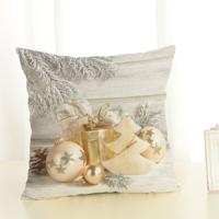 Kerst decoratie katoen en linnen kussen Office Home kussen zonder kussen grootte: 45x45cm (gouden geschenk)