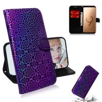 Voor Galaxy S9 plus effen kleur kleurrijke magnetische Buckle horizontale Flip PU lederen draagtas met houder & kaartsleuven & portemonnee & Lanyard (