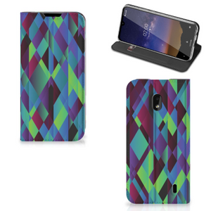 Nokia 2.2 Stand Case Abstract Green Blue