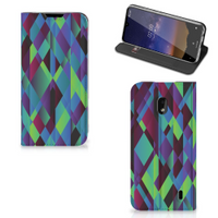 Nokia 2.2 Stand Case Abstract Green Blue - thumbnail