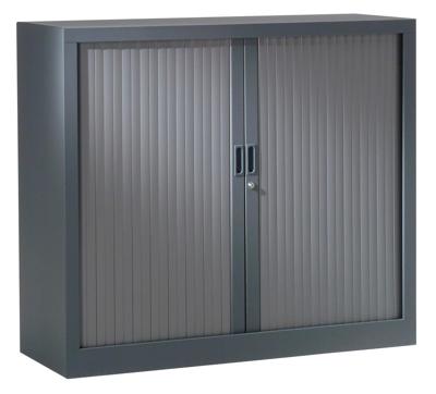 Roldeurkast, hoogte 136 cm, antraciet