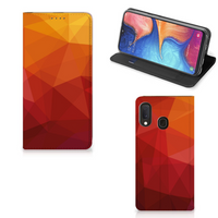 Stand Case voor Samsung Galaxy A20e Polygon Red - thumbnail